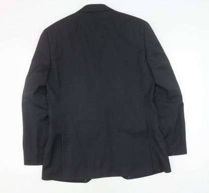 Austin Reed Men's Black Blazer, 42R, Wool Blend Formal Jacket