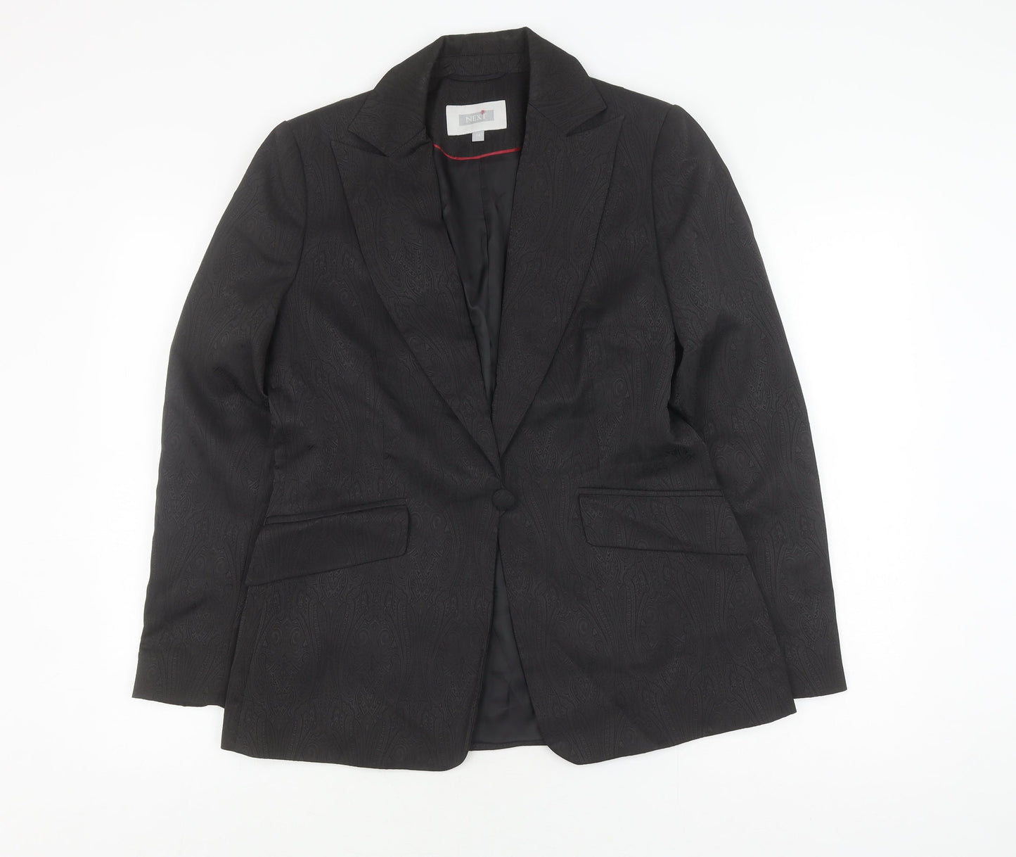Next Women's Black Blazer Size 14 Regular Fit