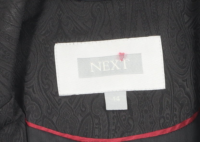 Next Women's Black Blazer Size 14 Regular Fit