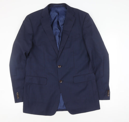 Mens UK Size 42 Marks and Spencer Regular Blue Suit Jacket