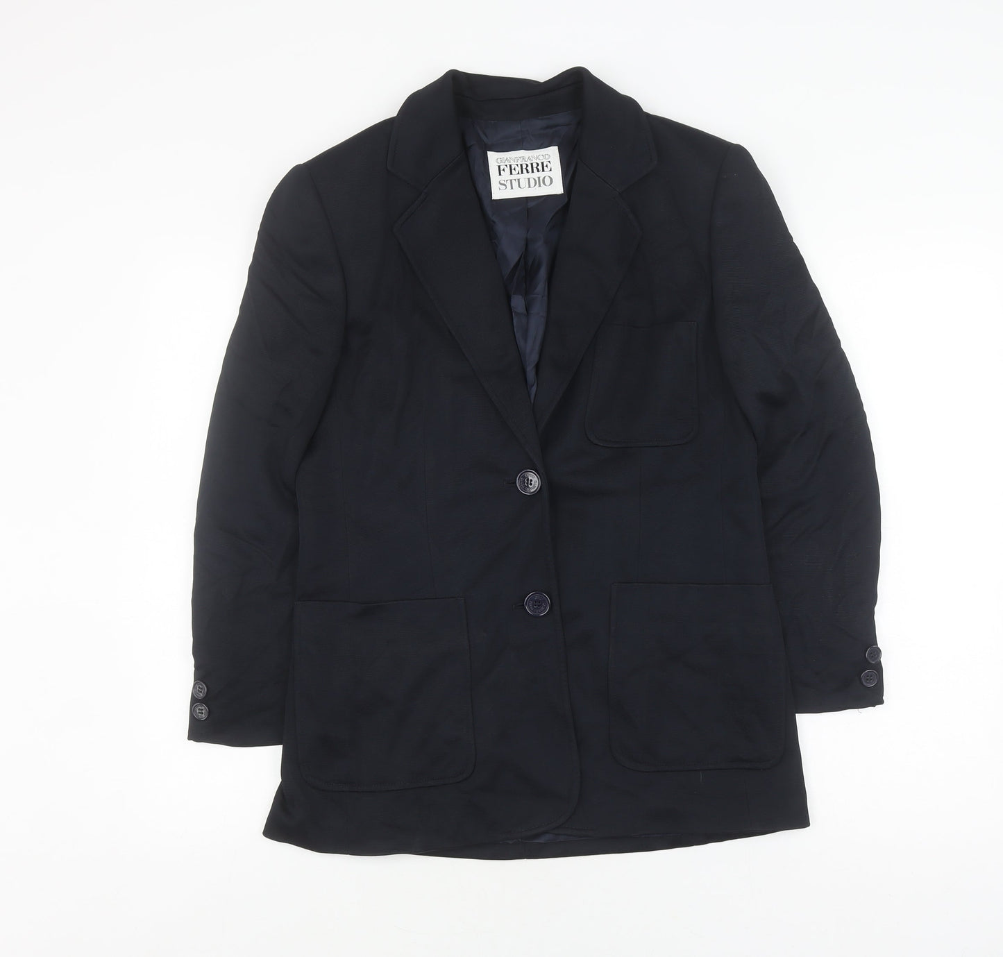 Gianfranco Ferre Women's Black Blazer Size 14 Classic Fit