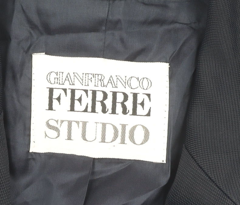 Gianfranco Ferre Women's Black Blazer Size 14 Classic Fit