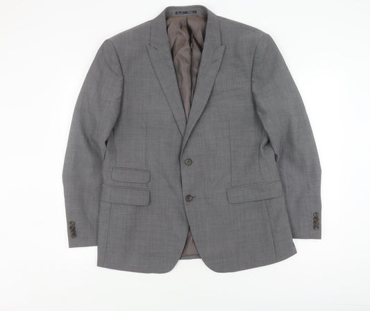 Mens UK Size 42 Fellini Regular Grey Suit Jacket