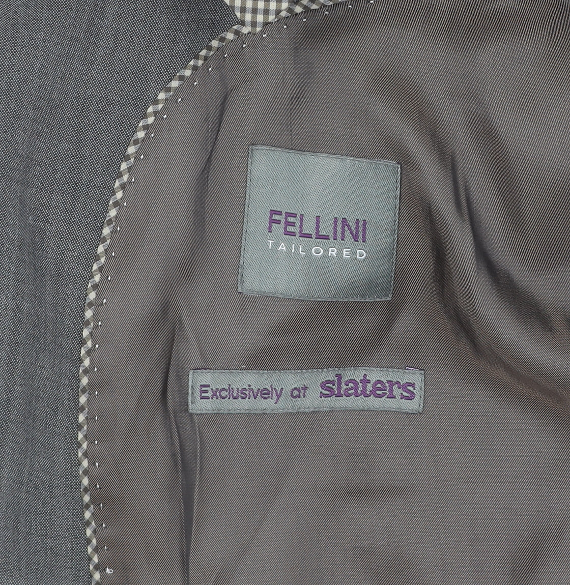 Mens UK Size 42 Fellini Regular Grey Suit Jacket
