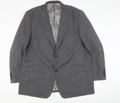 Jonathon Charles Men's Grey Wool Suit Jacket 48L