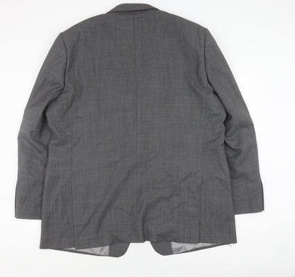 Jonathon Charles Men's Grey Wool Suit Jacket 48L