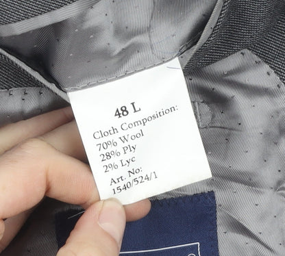 Jonathon Charles Men's Grey Wool Suit Jacket 48L