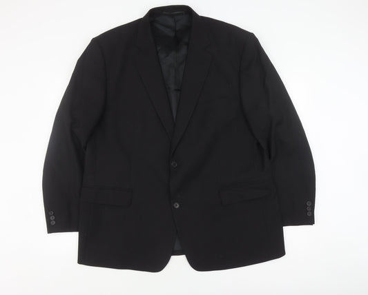 Mens UK Size 48 Hugo James Regular Black Suit Jacket