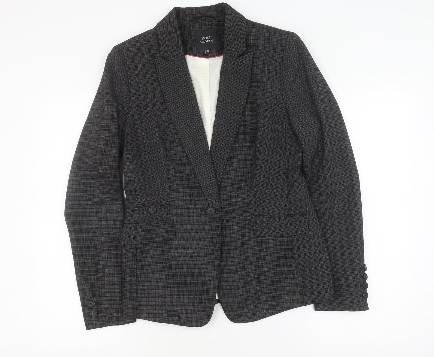 Next Women Grey Suit Jacket Size 12 Blazer Business