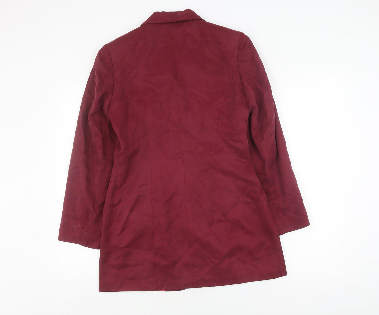 Monsoon Women's Red Blazer Size 10 Viscose Cupro Jacket