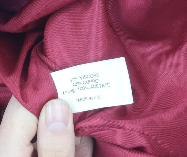 Monsoon Women's Red Blazer Size 10 Viscose Cupro Jacket