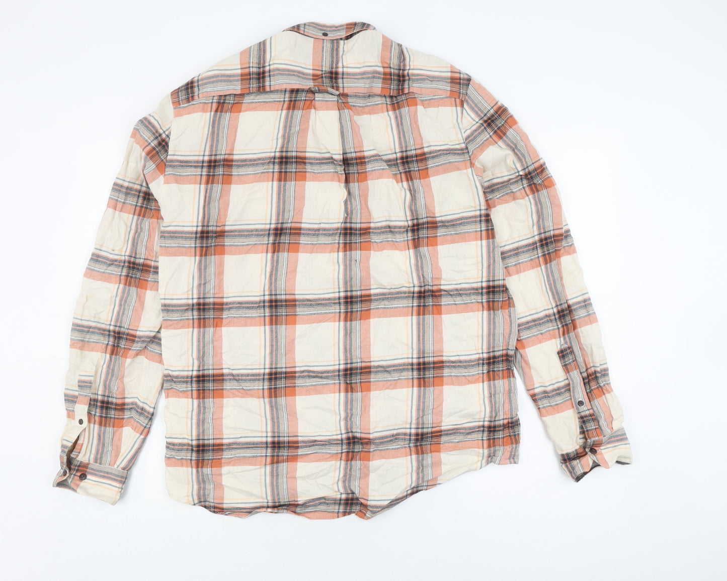 Farah Men's Beige Check 2XL Slim Button-Up Shirt