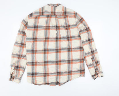 Farah Men's Beige Check 2XL Slim Button-Up Shirt