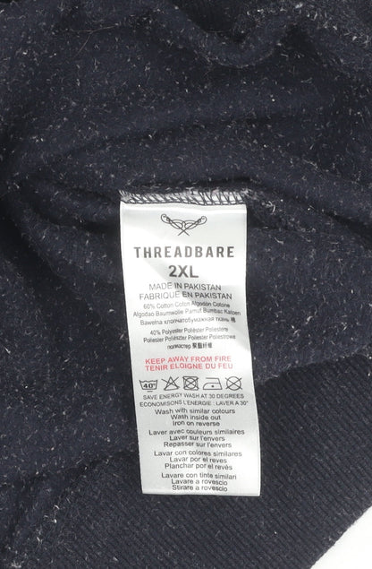 Threadbare Men’s Multicoloured 2XL Pullover Sweatshirt