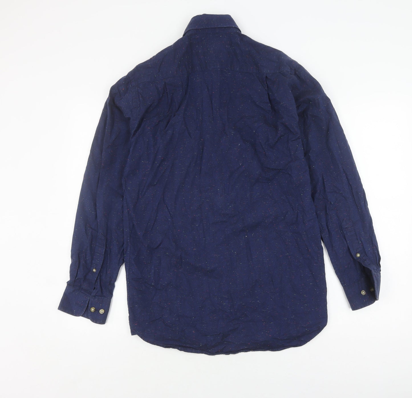Viyella Men's Blue Cotton Button-Up Shirt, Size 15
