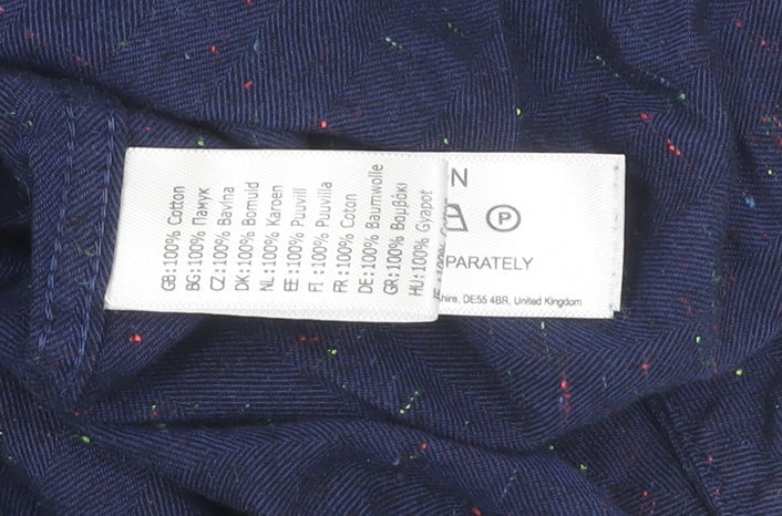Viyella Men's Blue Cotton Button-Up Shirt, Size 15