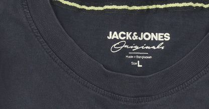 Mens UK Size L JACK & JONES Blue  T-Shirt
