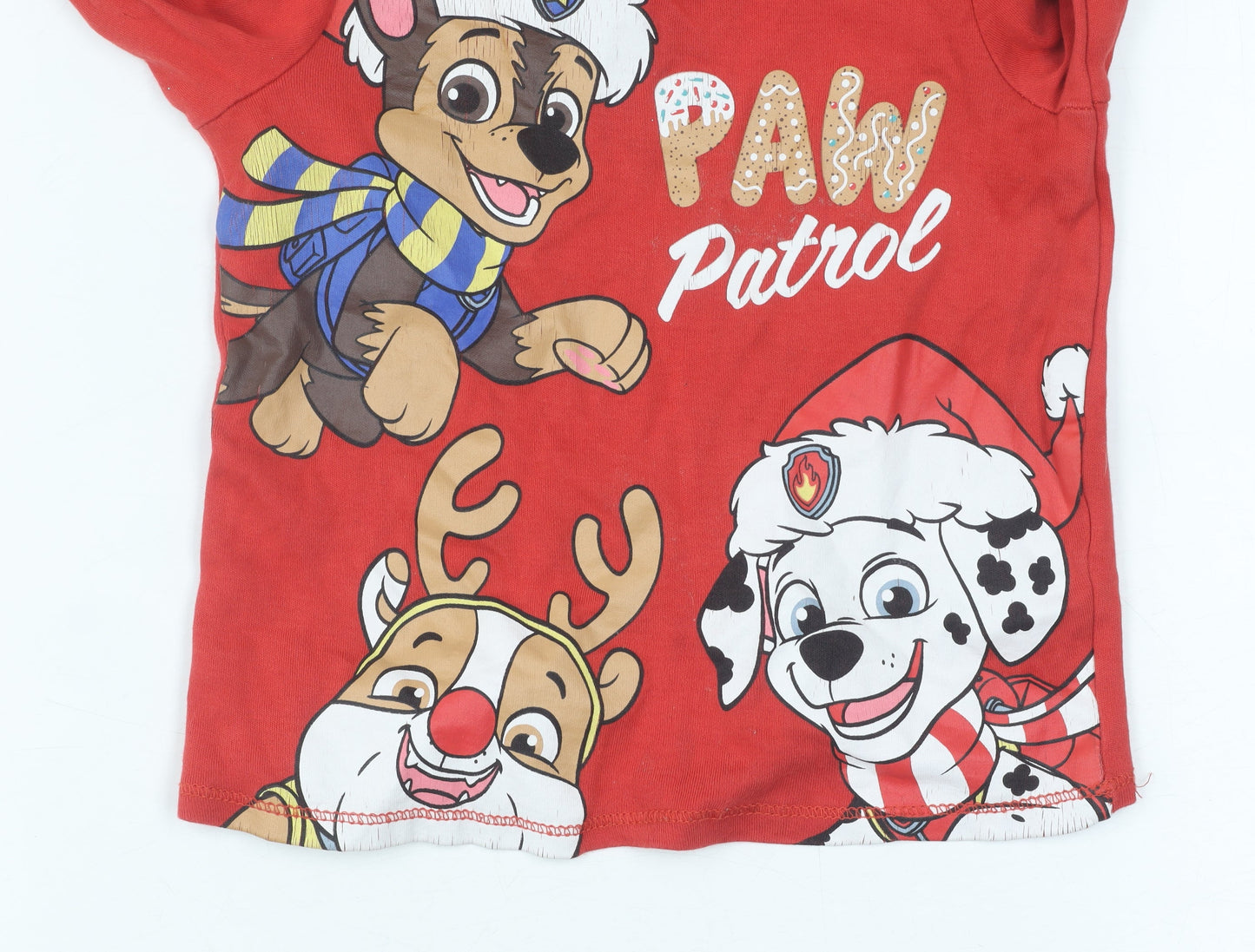George Boys Red Paw Patrol Christmas T-Shirt, Size 2 Years