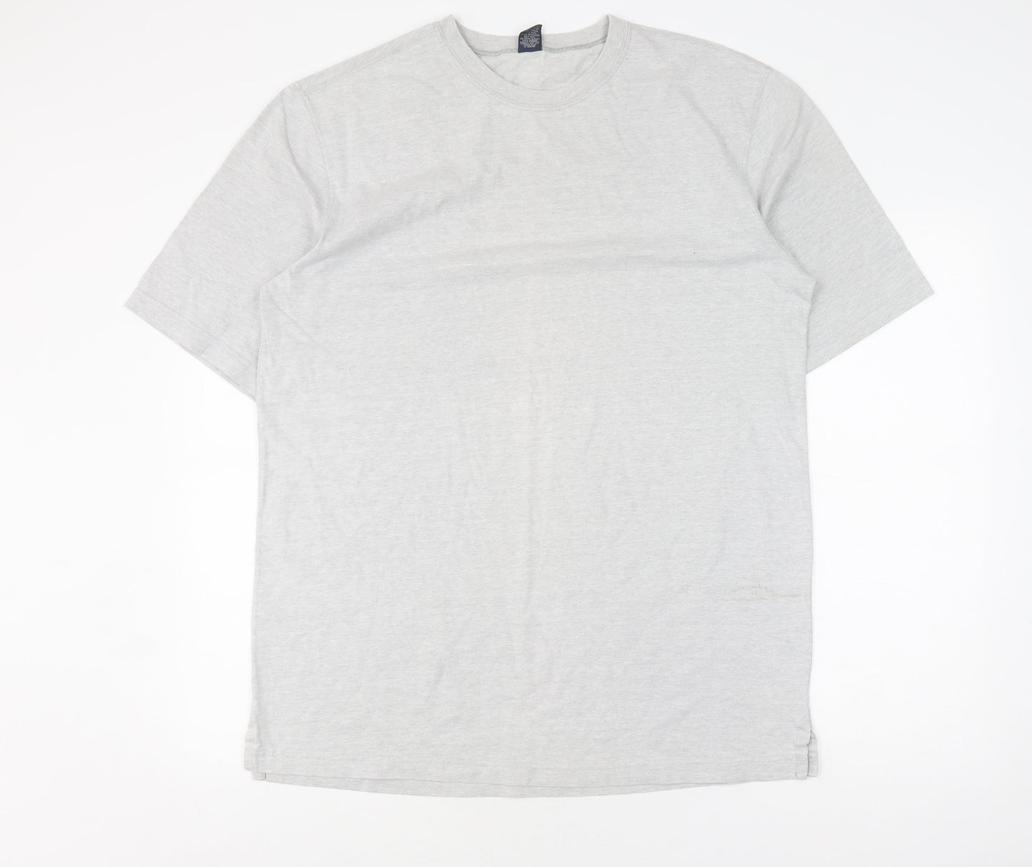 Lands' End Grey Crew Neck T-Shirt, Men's Large, Big & Tall