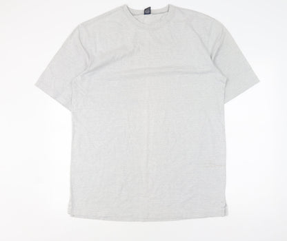 Lands' End Grey Crew Neck T-Shirt, Men's Large, Big & Tall