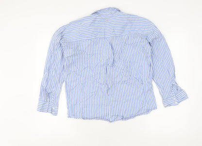 Womens UK Size 10 s.Oliver Blue Basic Button-Up