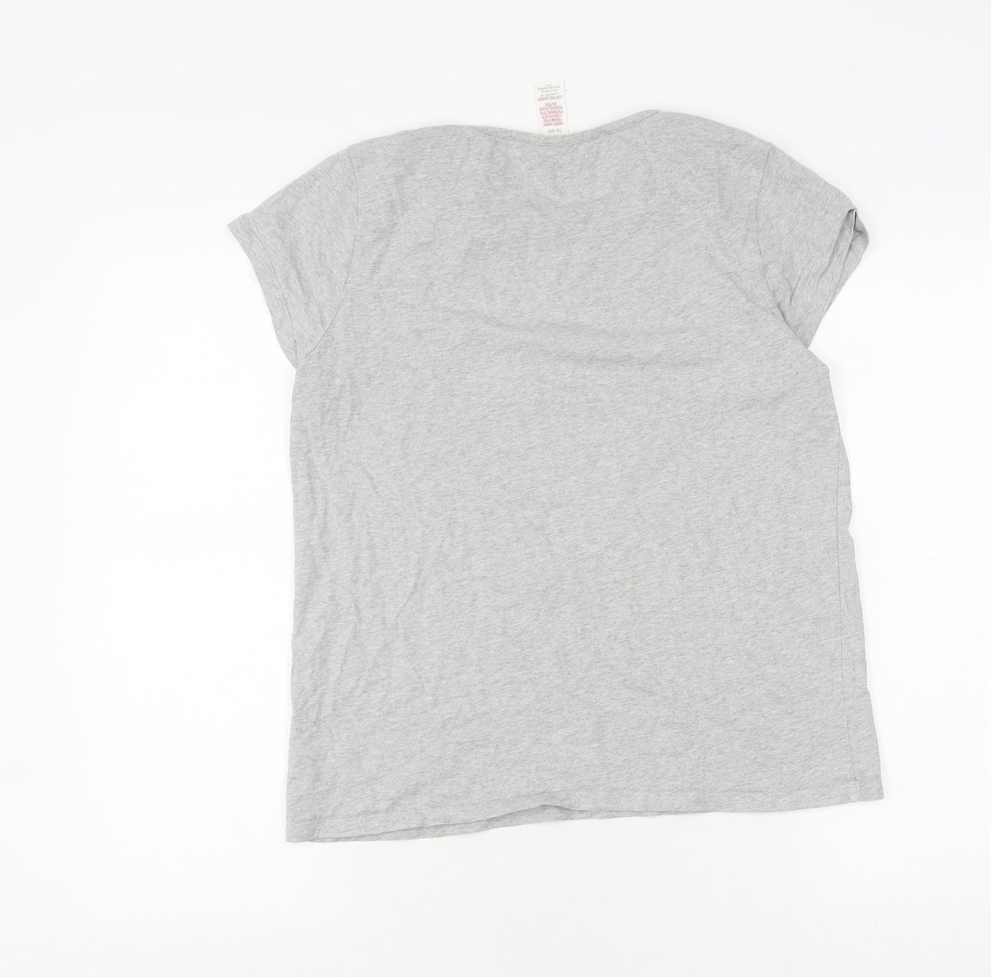 Boden Girls Grey T-Shirt, Size 16 Years, Short Sleeve, Logo Accent
