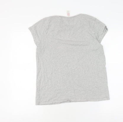 Boden Girls Grey T-Shirt, Size 16 Years, Short Sleeve, Logo Accent