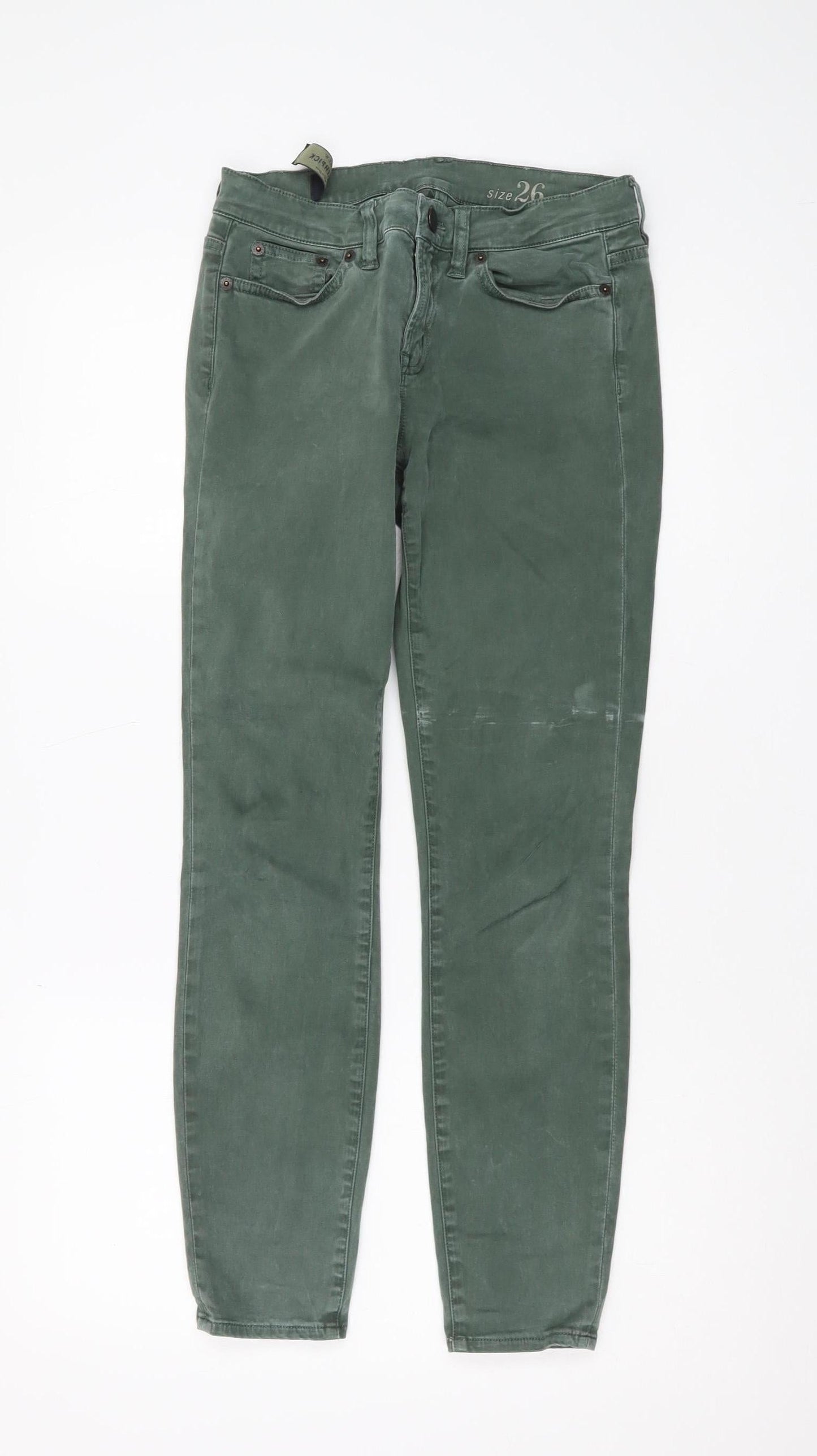 J.Crew Women's Green Skinny Jeggings - Size 26