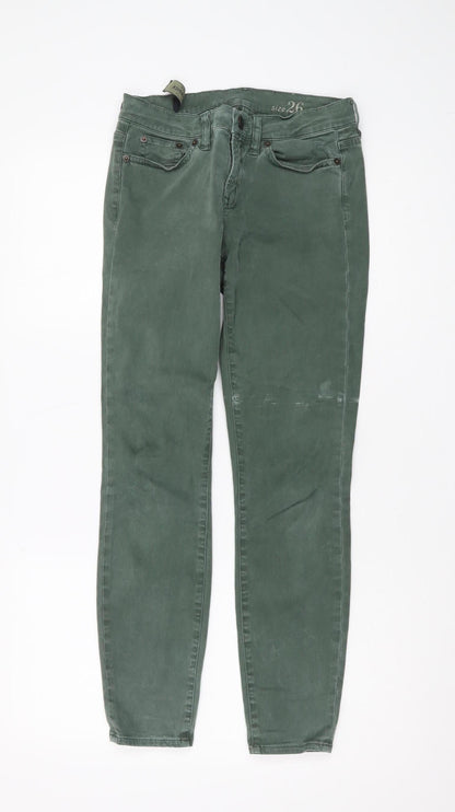 J.Crew Women's Green Skinny Jeggings - Size 26
