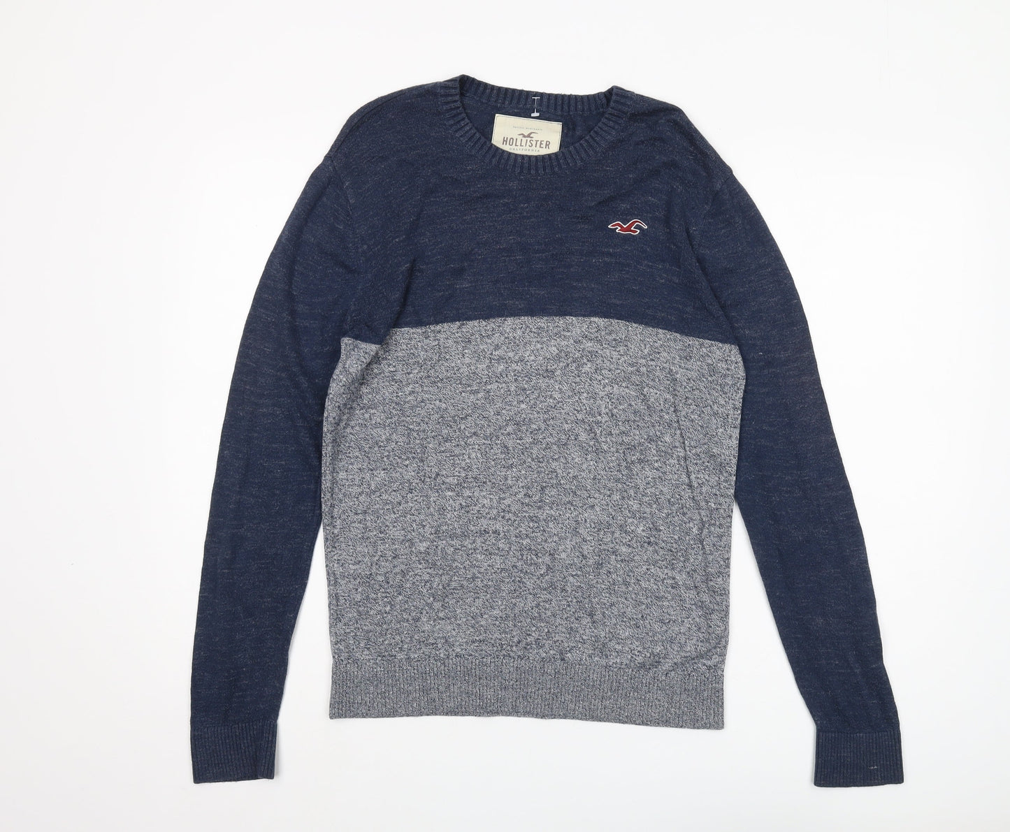 Hollister Men's Blue Pullover Jumper, Size S