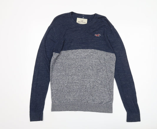 Hollister Men's Blue Pullover Jumper, Size S