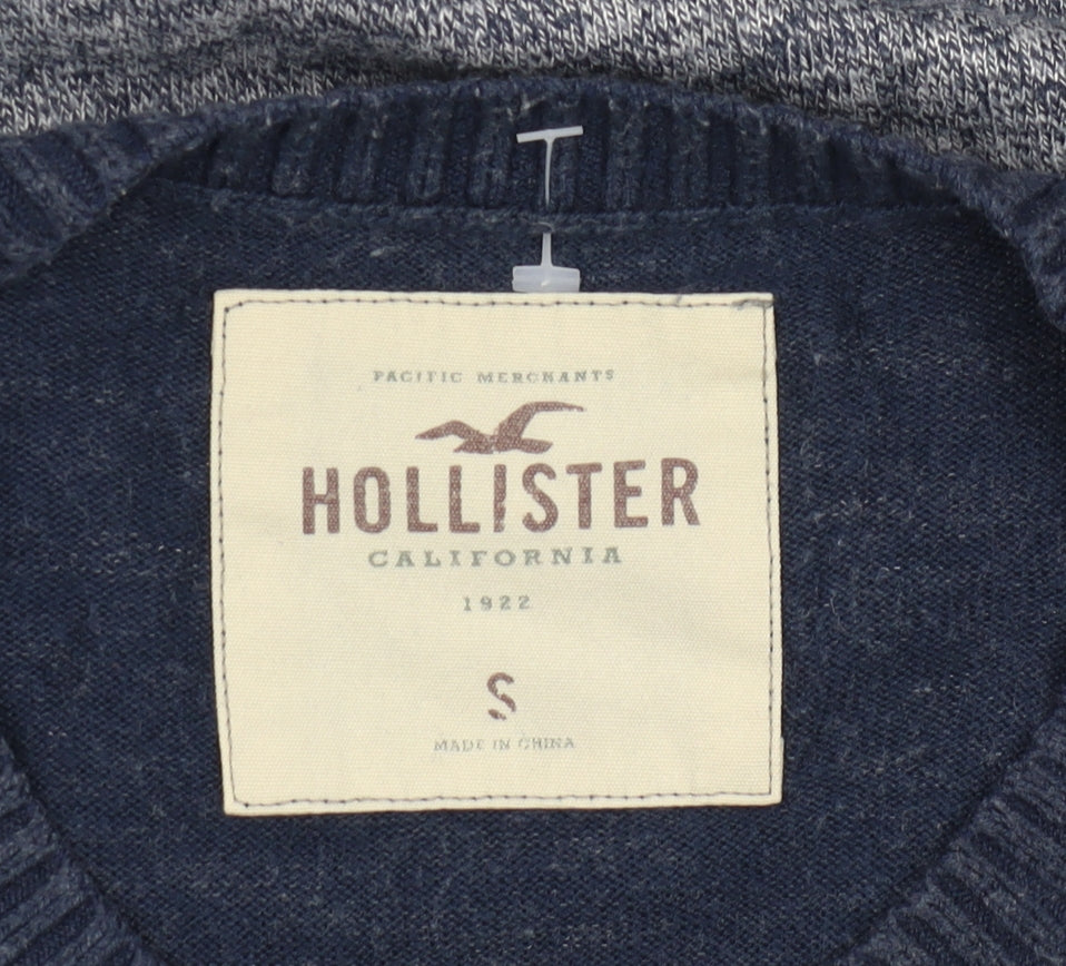 Hollister Men's Blue Pullover Jumper, Size S