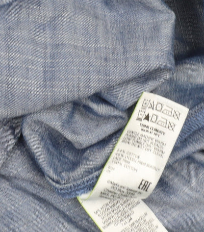 Per Una Women's Blue Chambray Shift Dress, Size 6