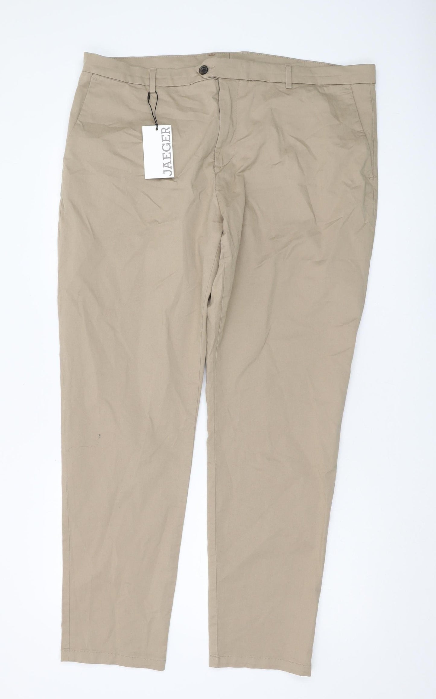 Jaeger Men's Beige Chino Trousers 42 Regular