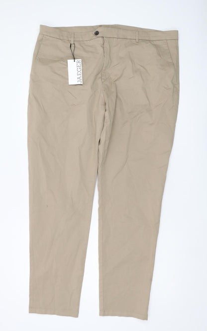 Jaeger Men's Beige Chino Trousers 42 Regular