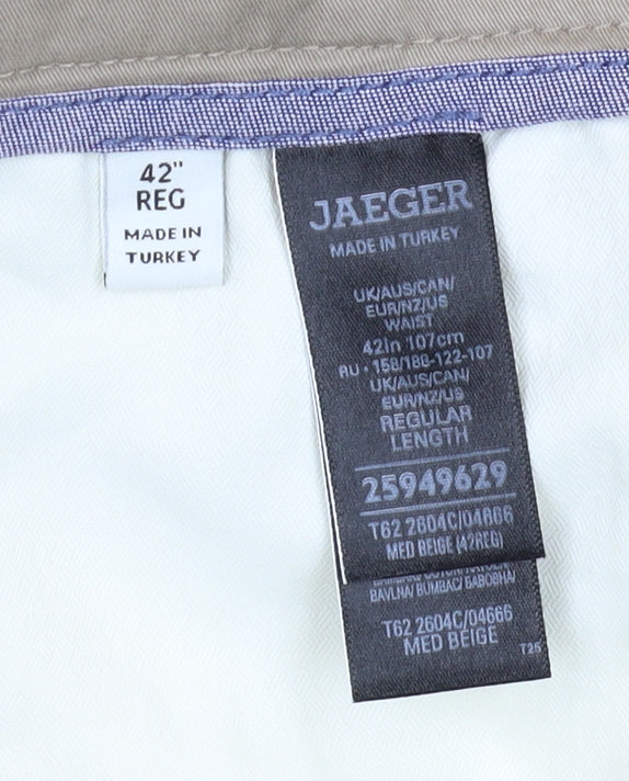 Jaeger Men's Beige Chino Trousers 42 Regular