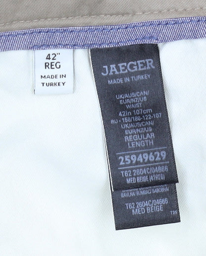 Jaeger Men's Beige Chino Trousers 42 Regular