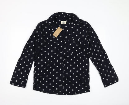 Hush Women's Black Star Pyjama Top XS Long Sleeve