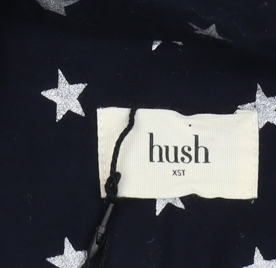 Hush Women's Black Star Pyjama Top XS Long Sleeve
