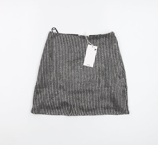 MNG Women's Black XS Knit Pencil Skirt