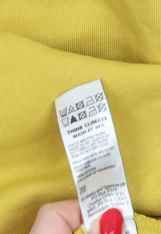 Womens UK Size S Marks and Spencer Yellow  T-Shirt
