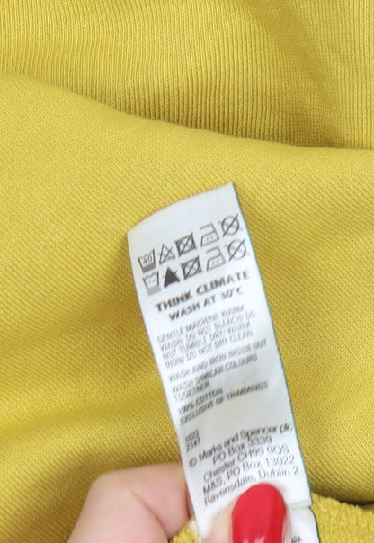Womens UK Size S Marks and Spencer Yellow  T-Shirt