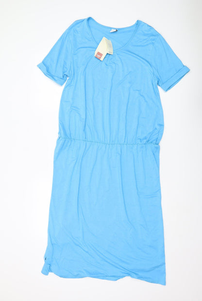 Cotton Traders Women's Blue Knee Length Dress Size 14