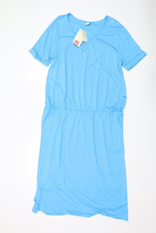 Cotton Traders Women's Blue Knee Length Dress Size 14