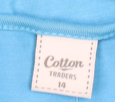 Cotton Traders Women's Blue Knee Length Dress Size 14