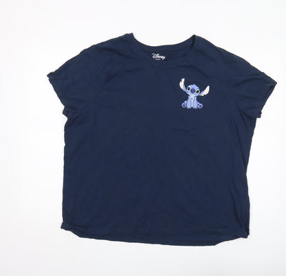 Womens UK Size 2XL Disney Blue  T-Shirt