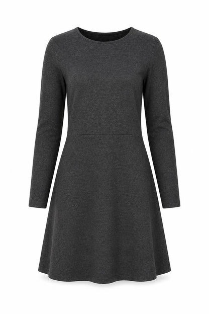 Vero Moda Women's Grey A-Line Dress, Size S, Long Sleeves