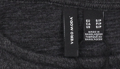 Vero Moda Women's Grey A-Line Dress, Size S, Long Sleeves