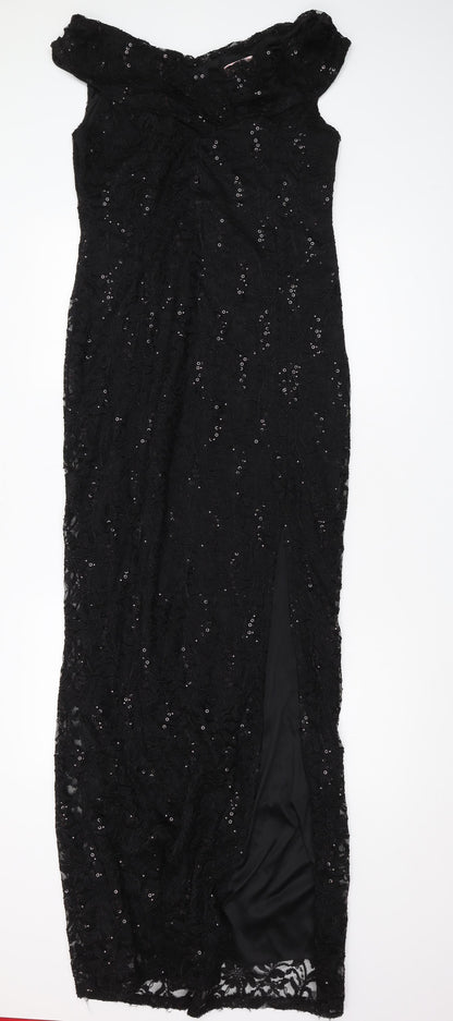Jessica Black Mermaid Dress Women M Formal Lace