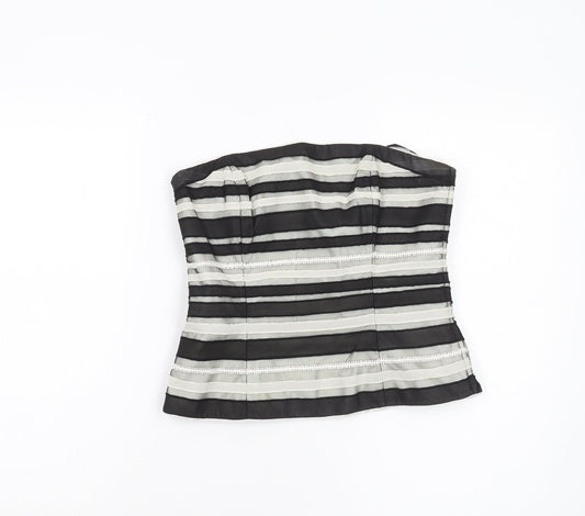 Coast Women's Black Strapless Striped Camisole Size 10